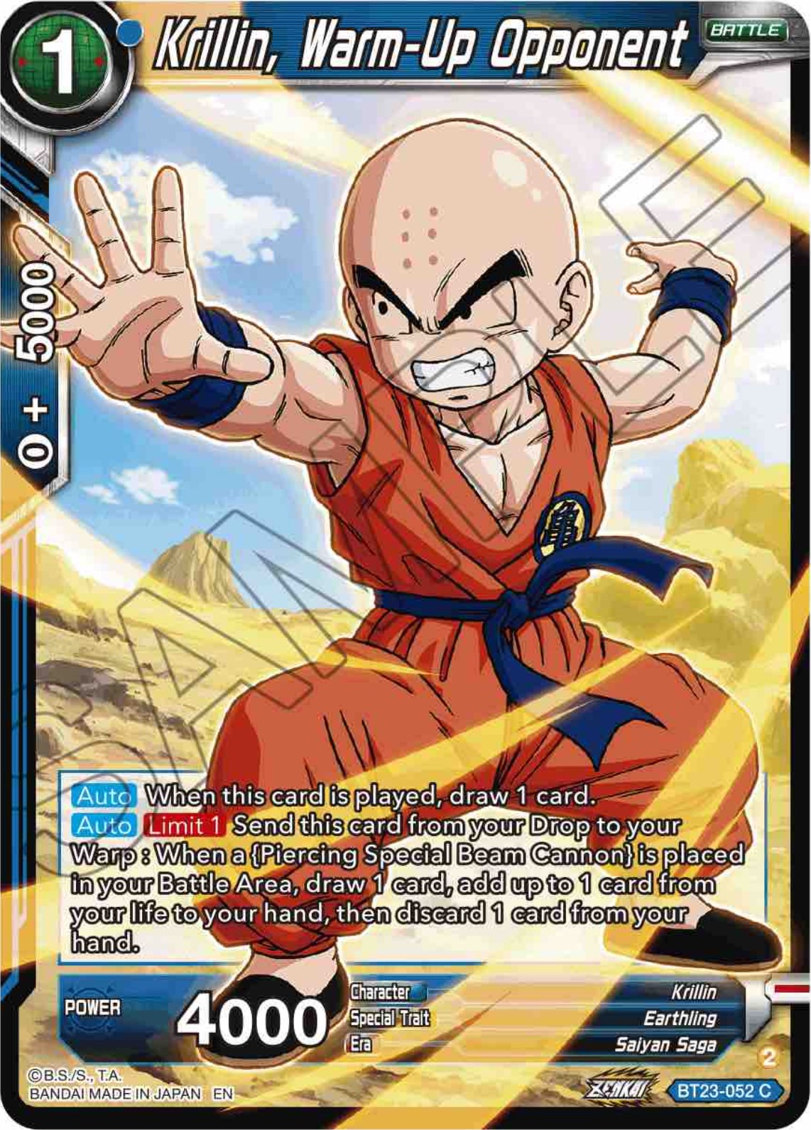 Krillin, Warm-Up Opponent (BT23-052) [Perfect Combination] | North Valley Games