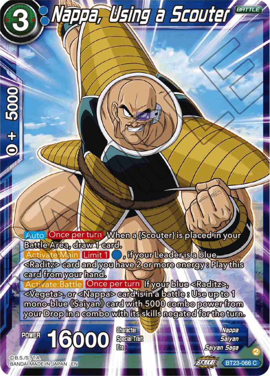 Nappa, Using a Scouter (BT23-066) [Perfect Combination] | North Valley Games