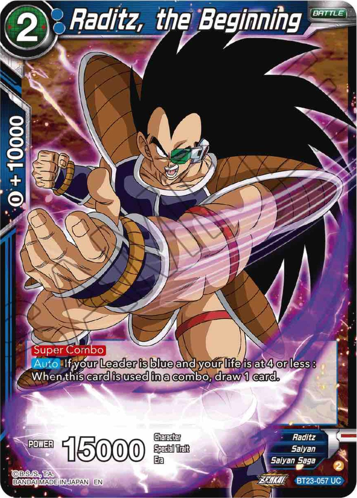 Raditz, the Beginning (BT23-057) [Perfect Combination] | North Valley Games