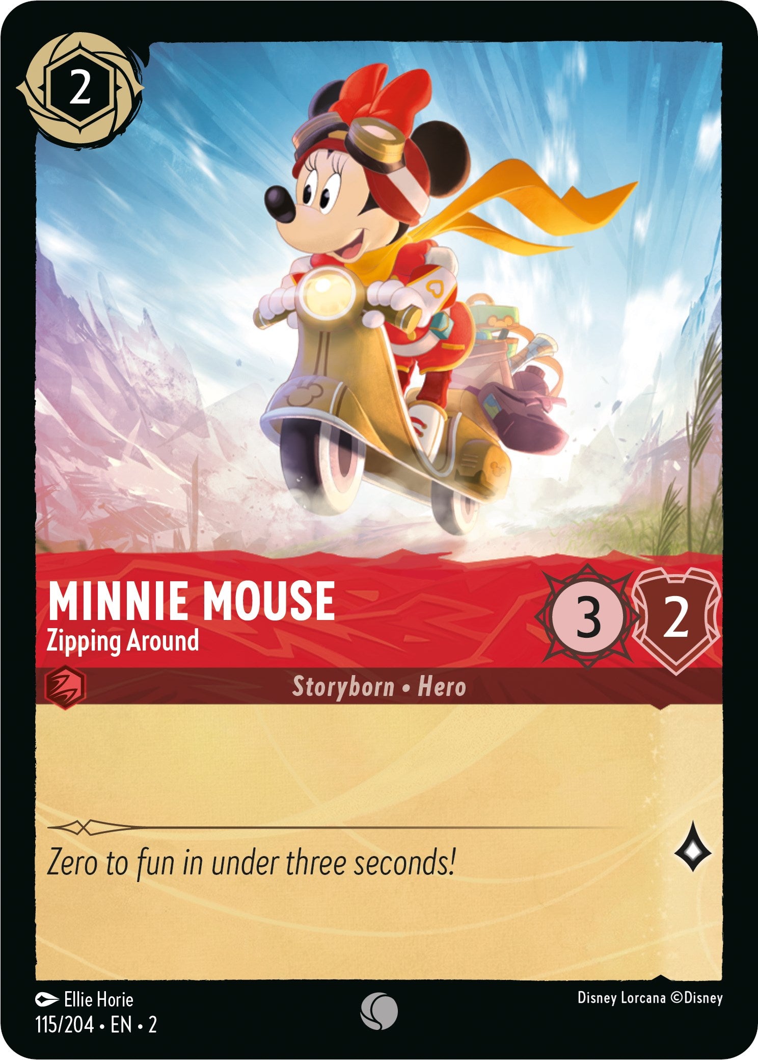 Minnie Mouse - Zipping Around (115/204) [Rise of the Floodborn] | North Valley Games
