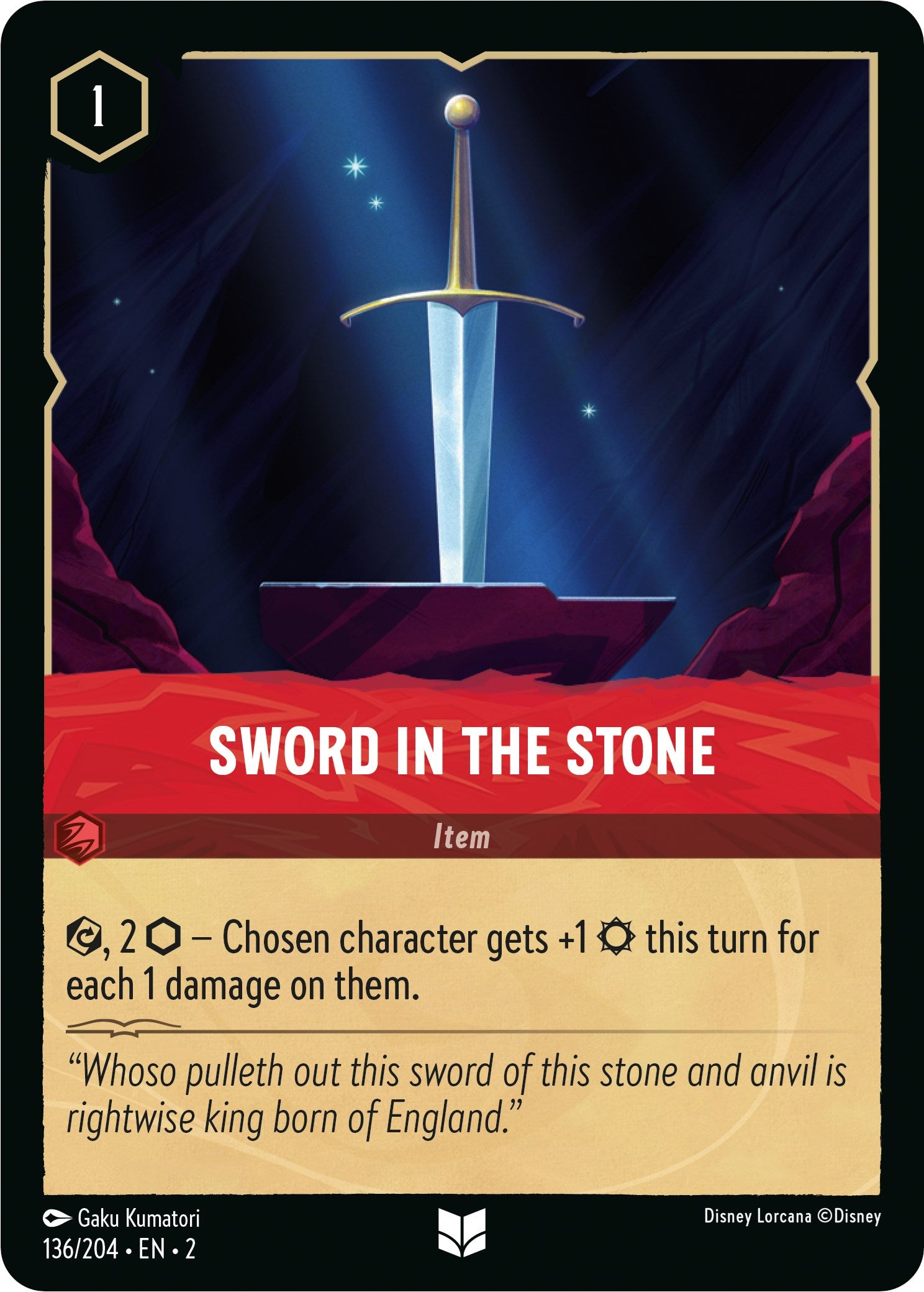 Sword in the Stone (136/204) [Rise of the Floodborn] | North Valley Games