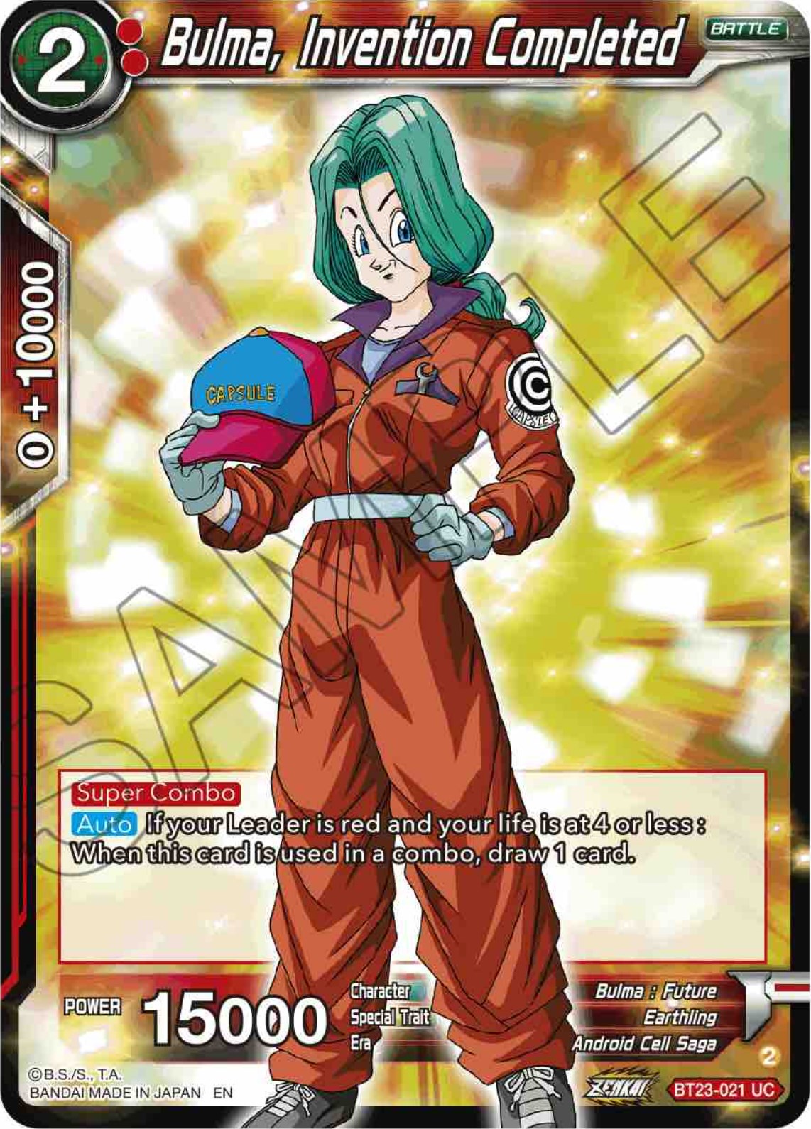 Bulma, Invention Completed (BT23-021) [Perfect Combination] | North Valley Games