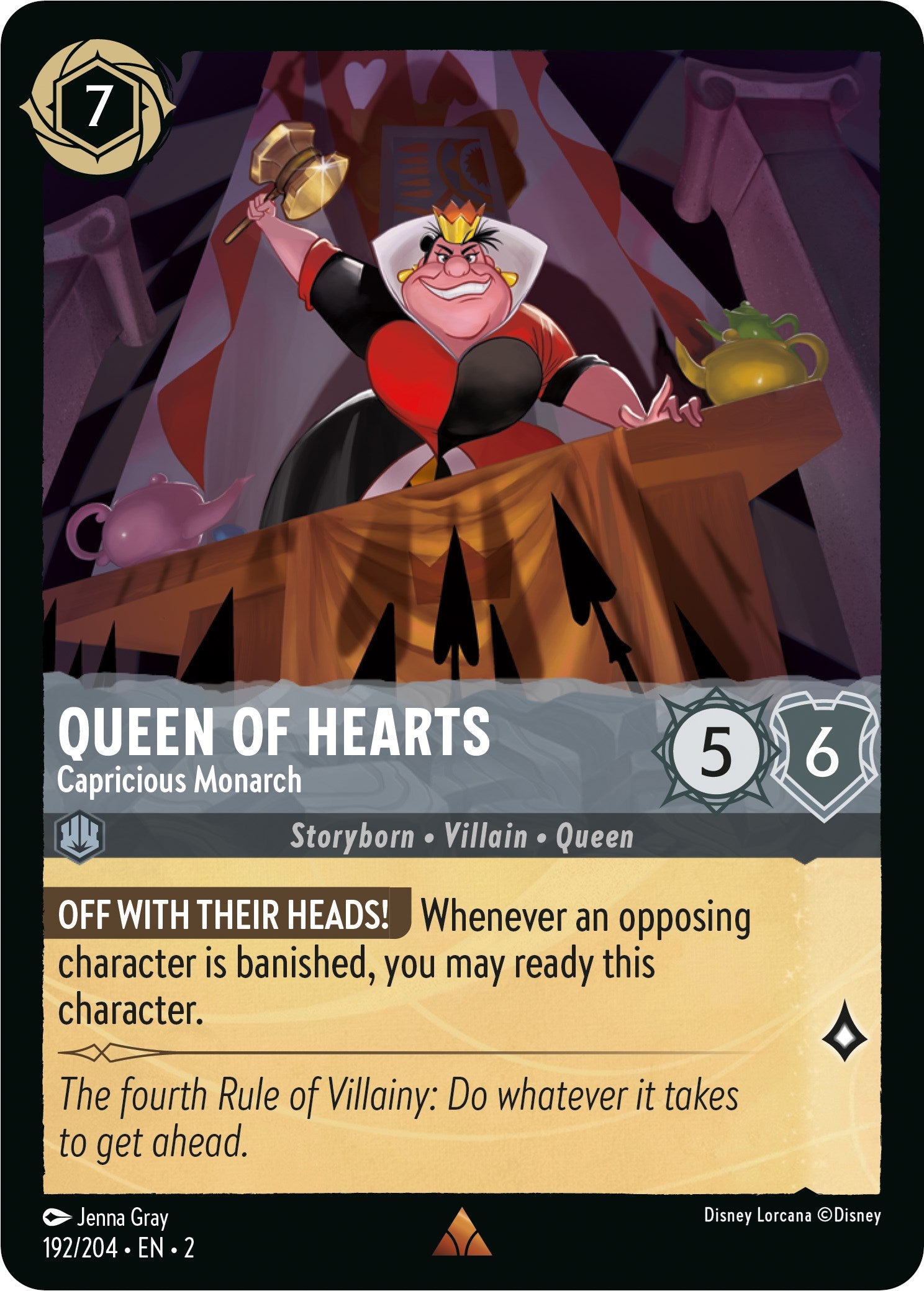 Queen of Hearts - Capricious Monarch (192/204) [Rise of the Floodborn] | North Valley Games