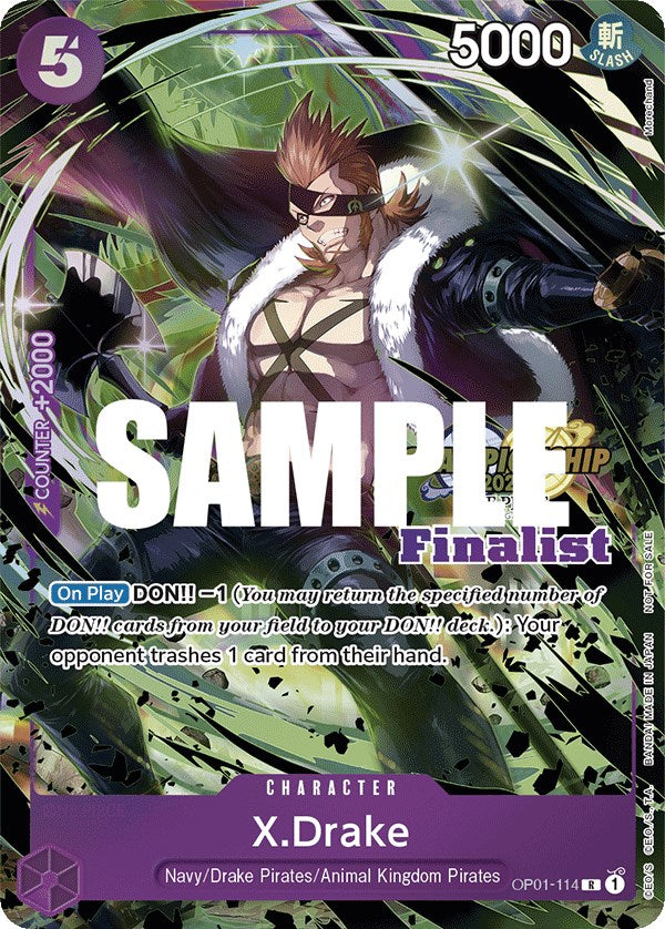 X.Drake (CS 2023 Top Players Pack) [Finalist] [One Piece Promotion Cards] | North Valley Games