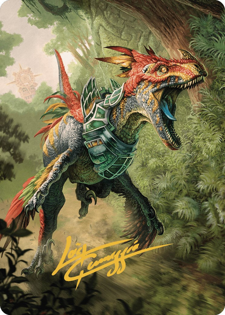Dinosaur Token Art Card (Gold-Stamped Signature) [The Lost Caverns of Ixalan Art Series] | North Valley Games