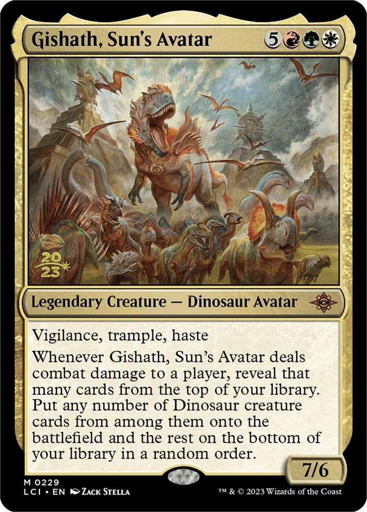 Gishath, Sun's Avatar (LCI) [The Lost Caverns of Ixalan Prerelease Cards] | North Valley Games