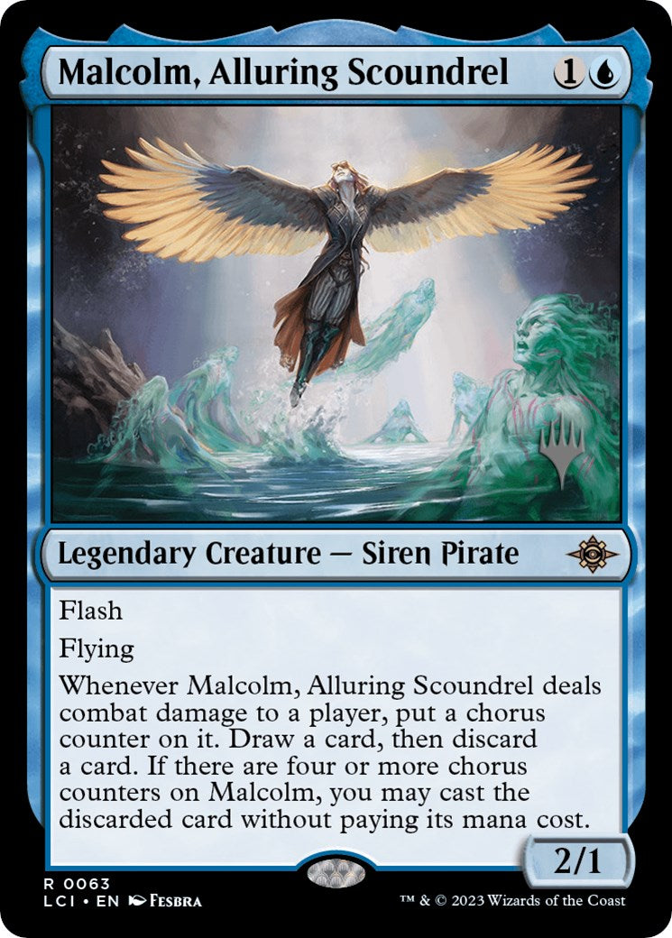 Malcolm, Alluring Scoundrel (Promo Pack) [The Lost Caverns of Ixalan Promos] | North Valley Games