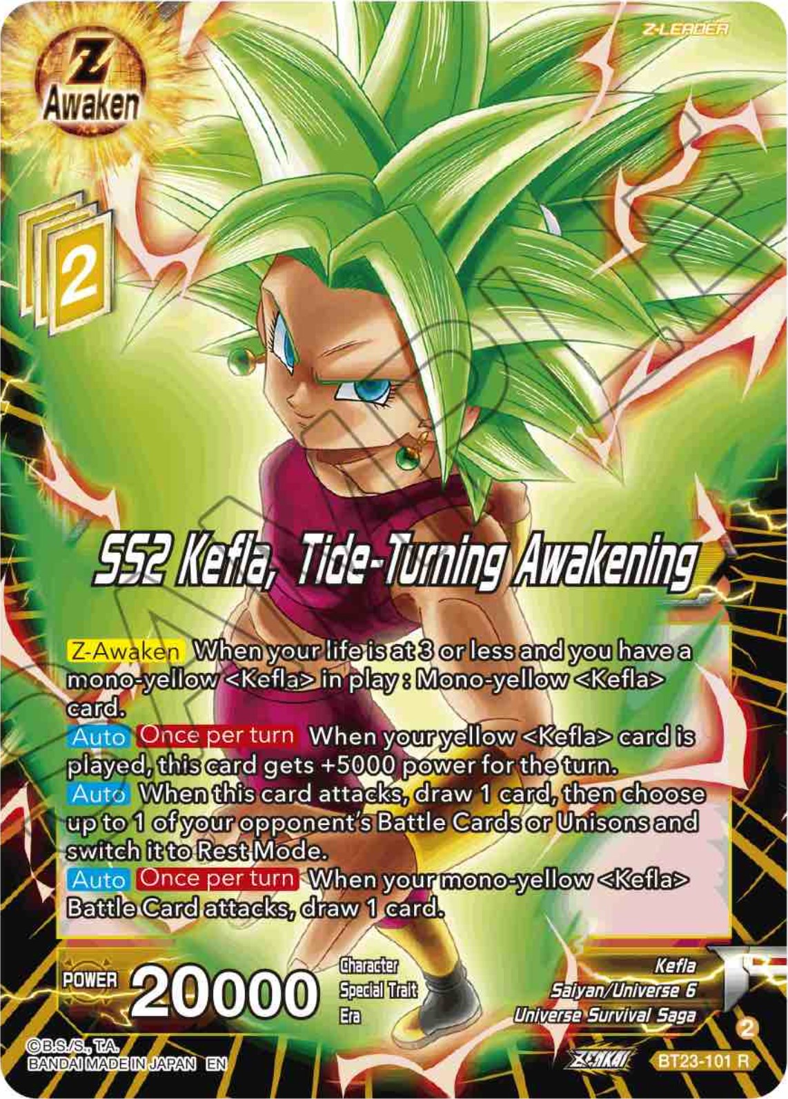 SS2 Kefla, Tide-Turning Awakening (BT23-101) [Perfect Combination] | North Valley Games
