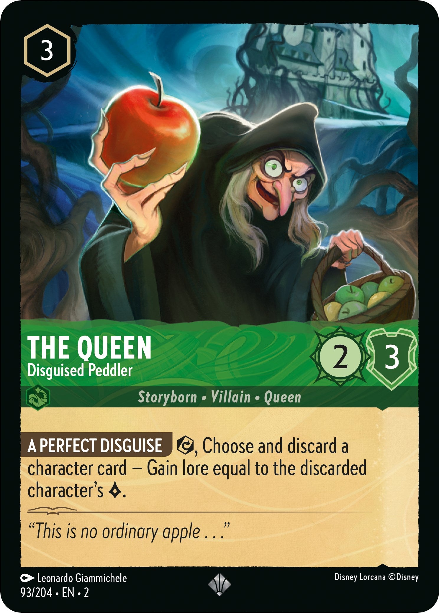 The Queen - Disguised Peddler (93/204) [Rise of the Floodborn] | North Valley Games