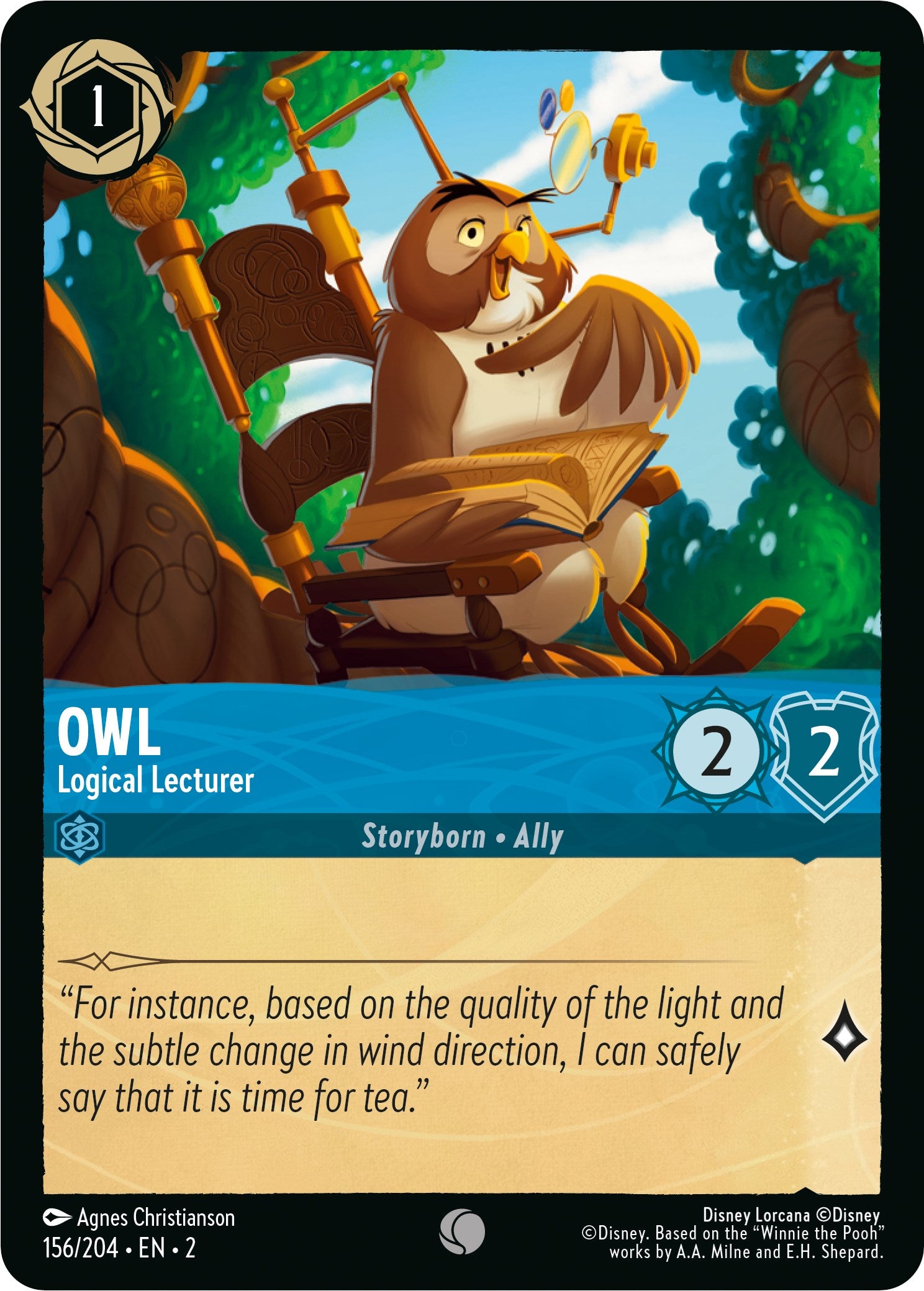 Owl - Logical Lecturer (156/204) [Rise of the Floodborn] | North Valley Games
