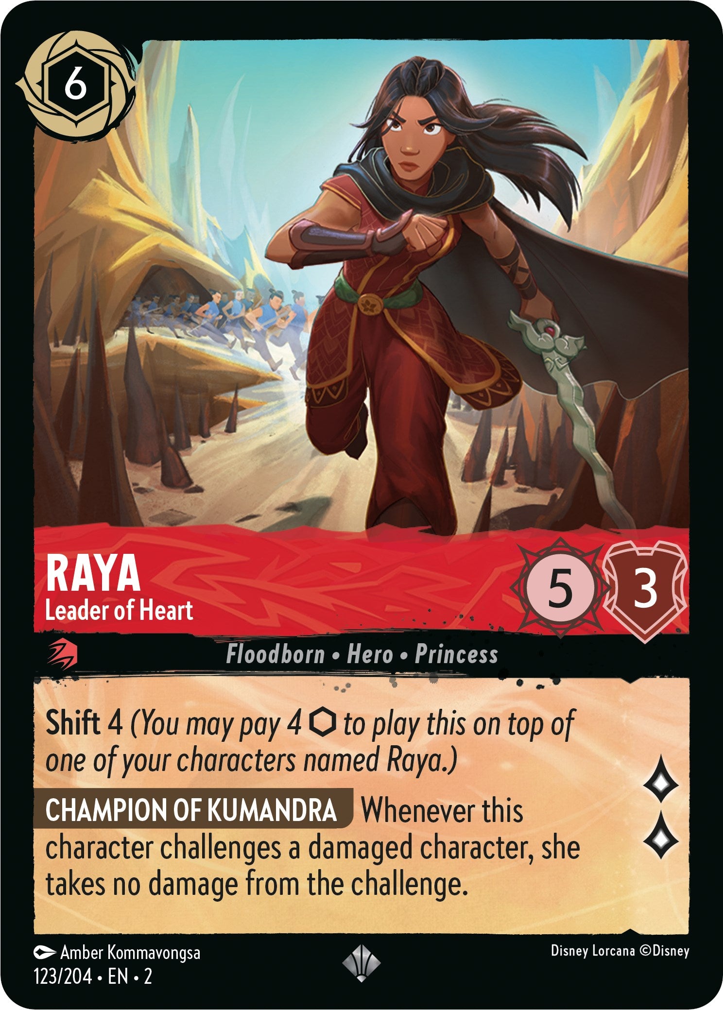 Raya - Leader of Heart (123/204) [Rise of the Floodborn] | North Valley Games