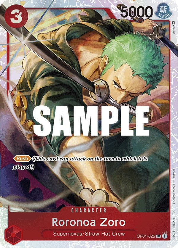 Roronoa Zoro (OP01-025) (Ultra Deck: The Three Captains) [One Piece Promotion Cards] | North Valley Games