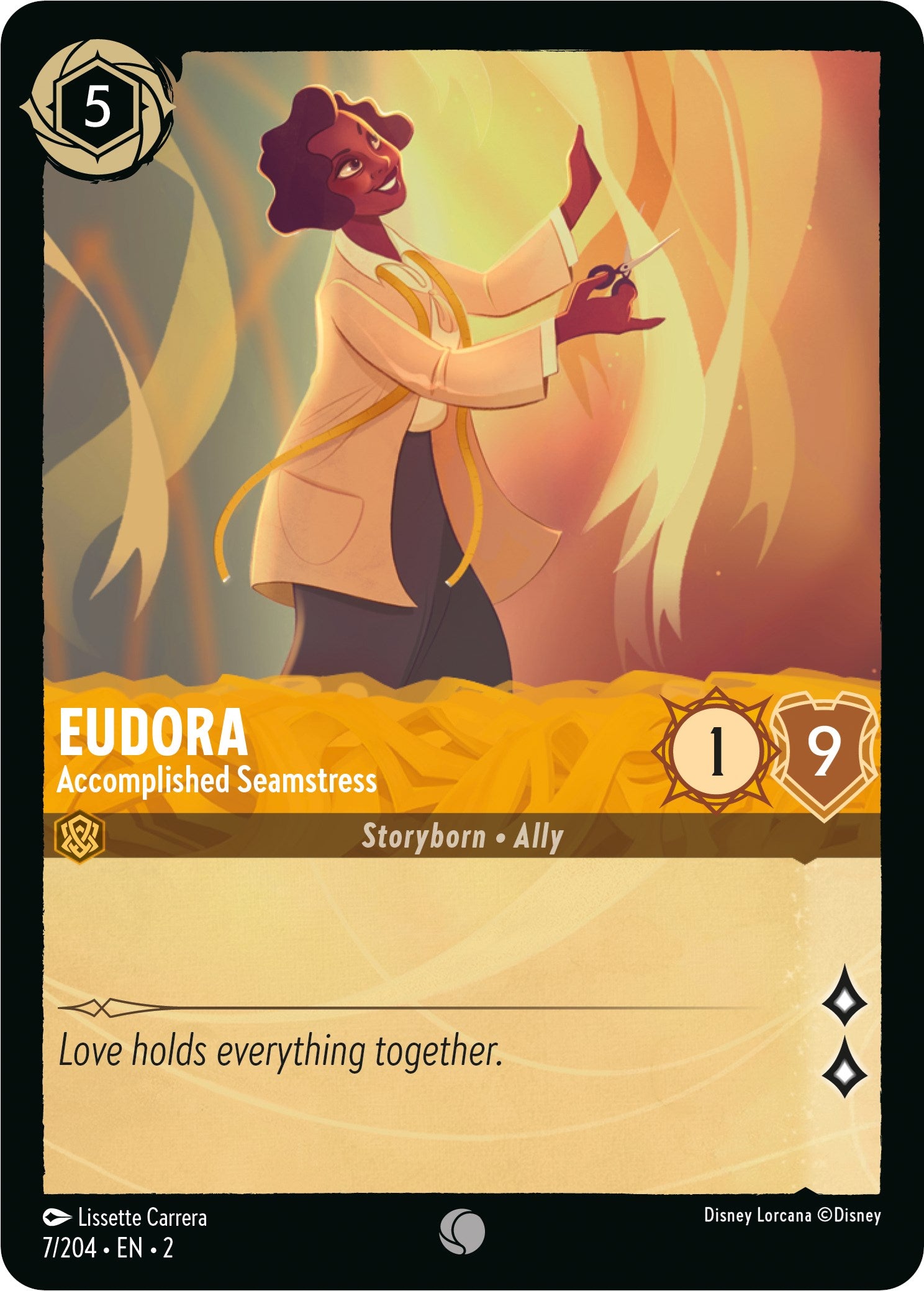 Eudora - Accomplished Seamstress (7/204) [Rise of the Floodborn] | North Valley Games
