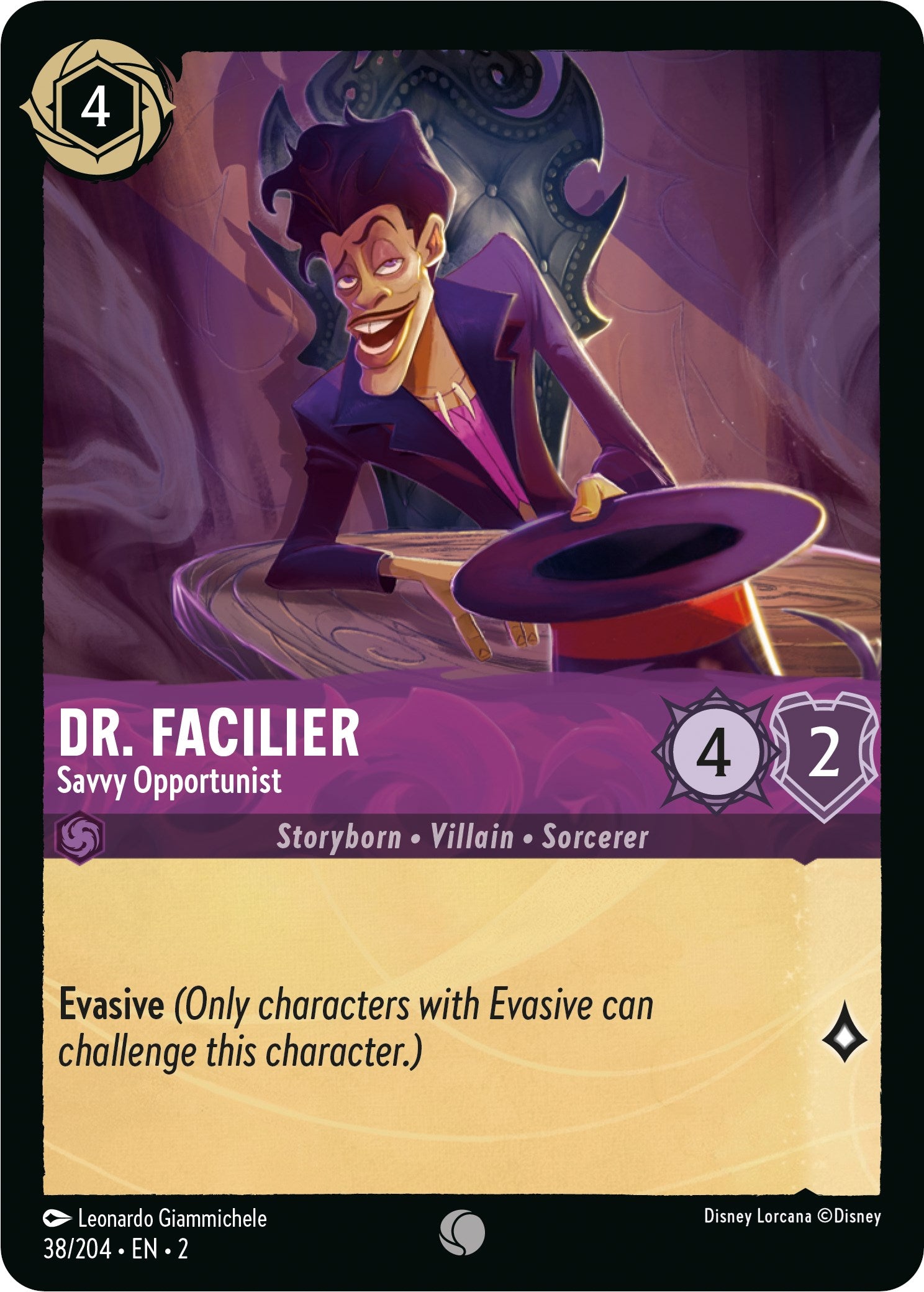 Dr. Facilier - Savvy Opportunist (38/204) [Rise of the Floodborn] | North Valley Games