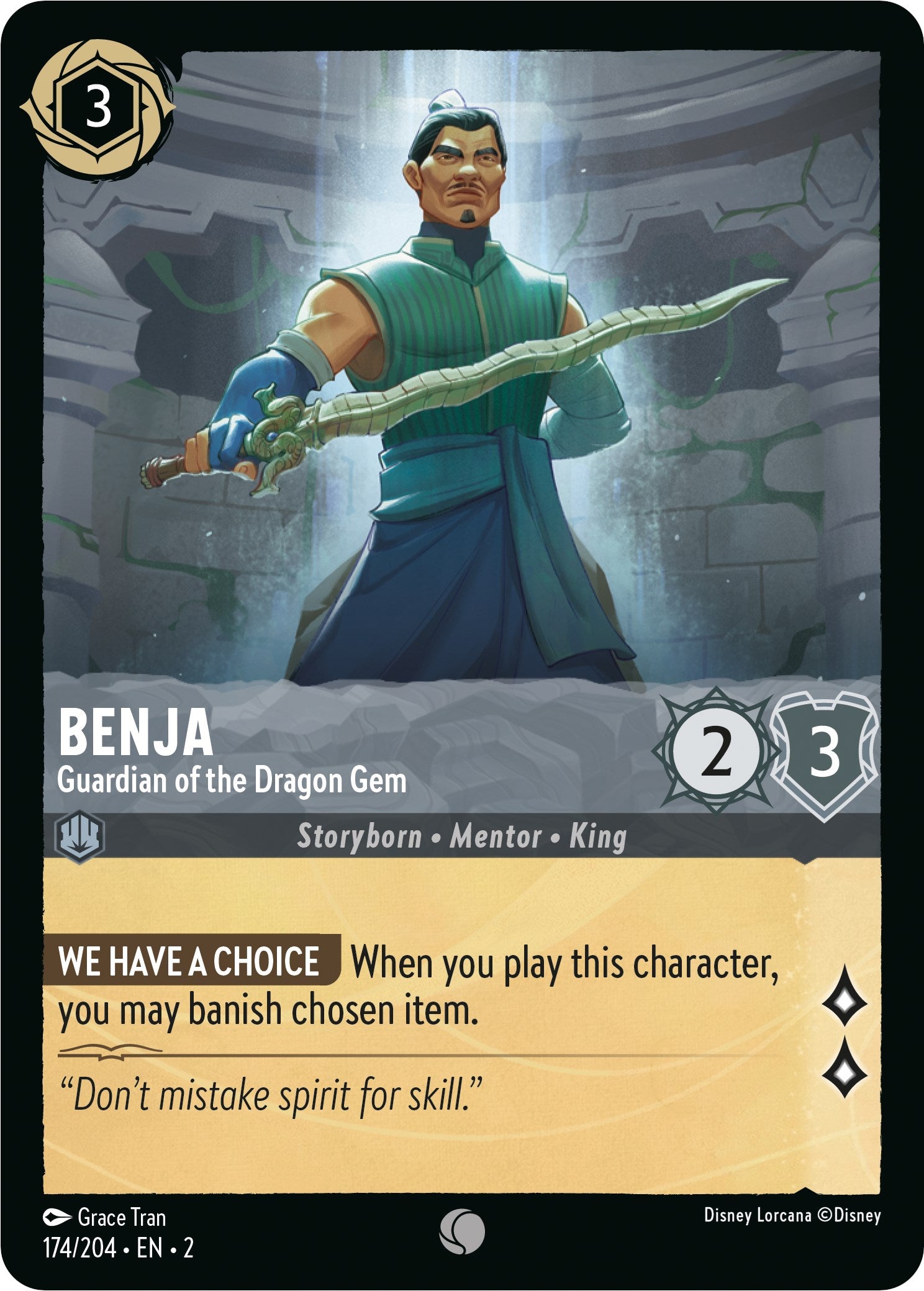 Benja - Guardian of the Dragon Gem (174/204) [Rise of the Floodborn] | North Valley Games