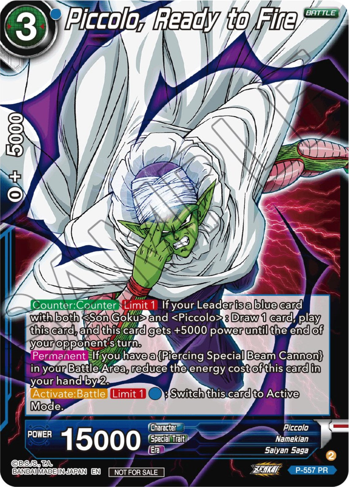 Piccolo, Ready to Fire (Zenkai Series Tournament Pack Vol.6) (P-557) [Tournament Promotion Cards] | North Valley Games