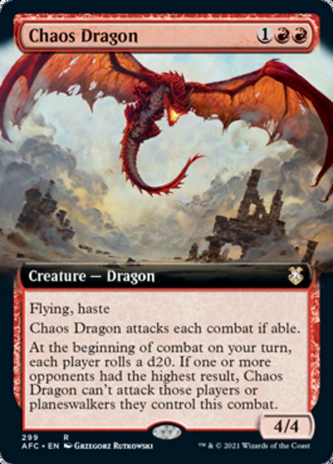 Chaos Dragon (Extended Art) [Dungeons & Dragons: Adventures in the Forgotten Realms Commander] | North Valley Games