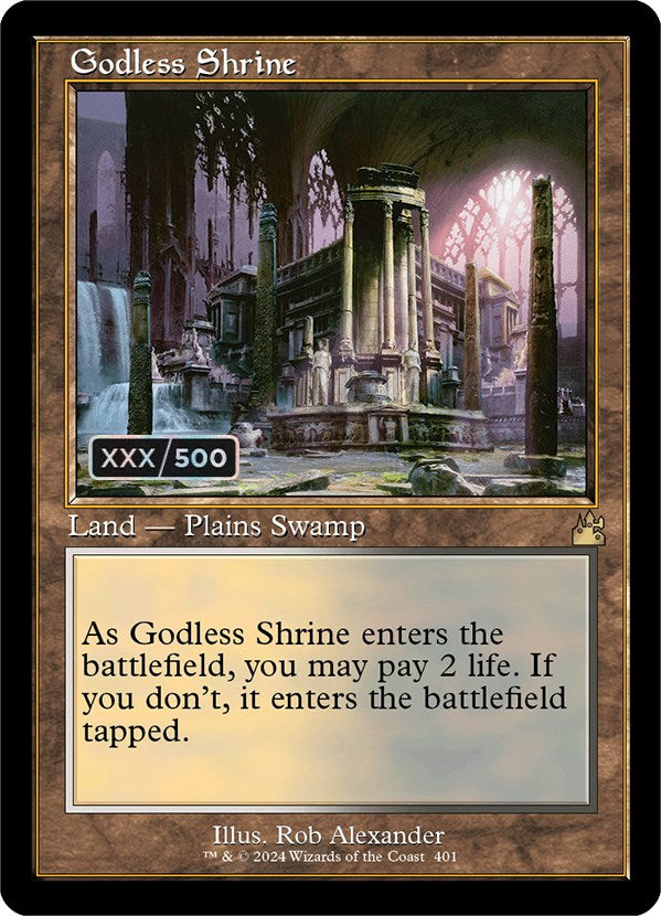 Godless Shrine (Retro) (Serialized) [Ravnica Remastered] | North Valley Games