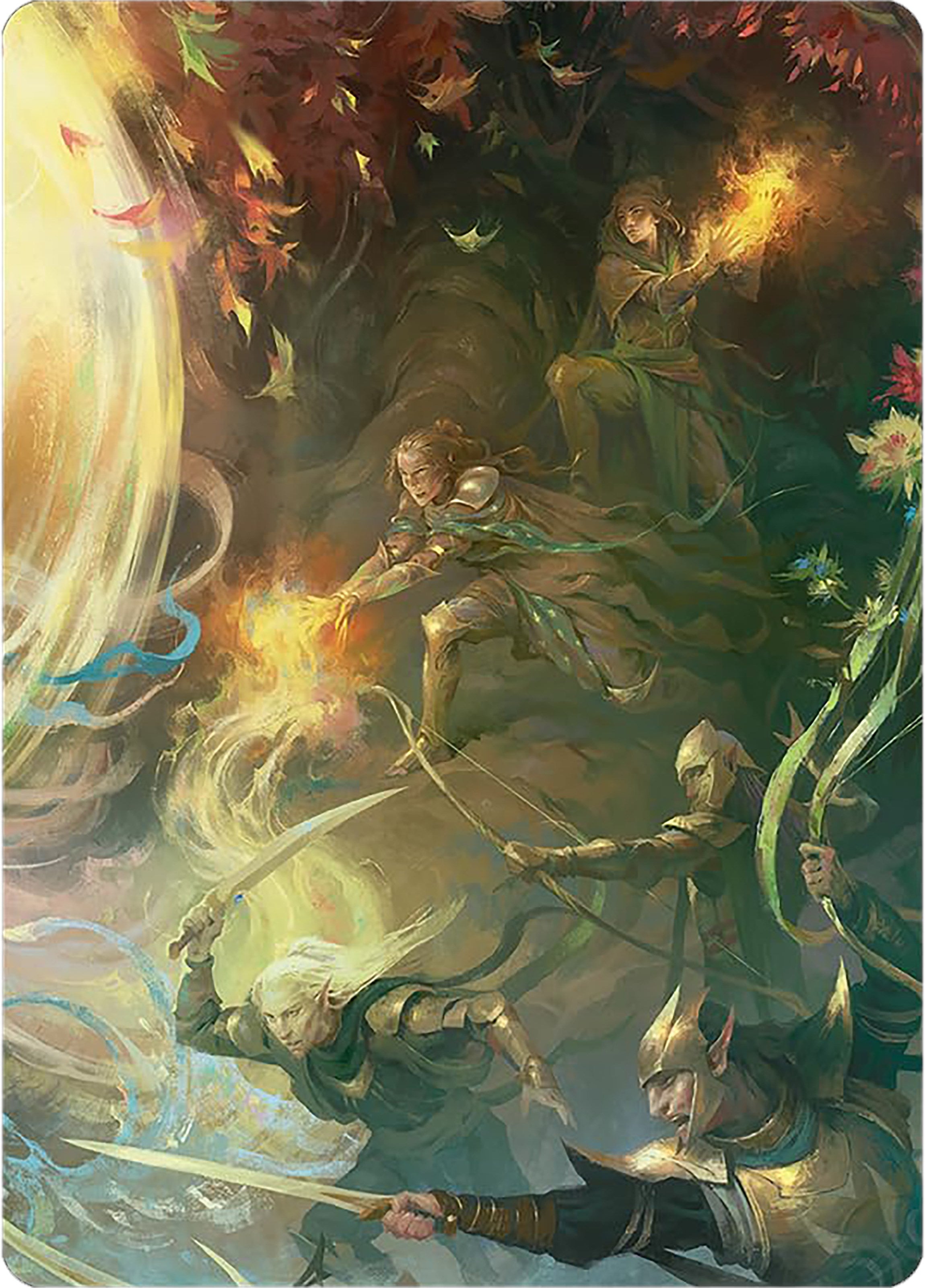 Rally the Galadhrim Art Card [The Lord of the Rings: Tales of Middle-earth Art Series] | North Valley Games