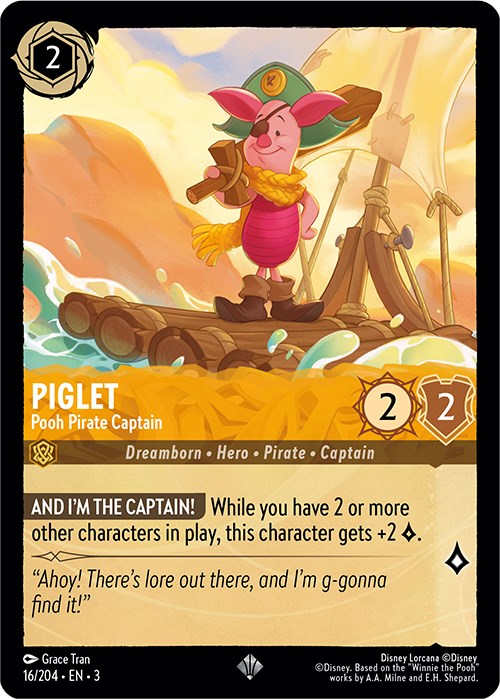 Piglet - Pooh Pirate Captain (16/204) [Into the Inklands] | North Valley Games