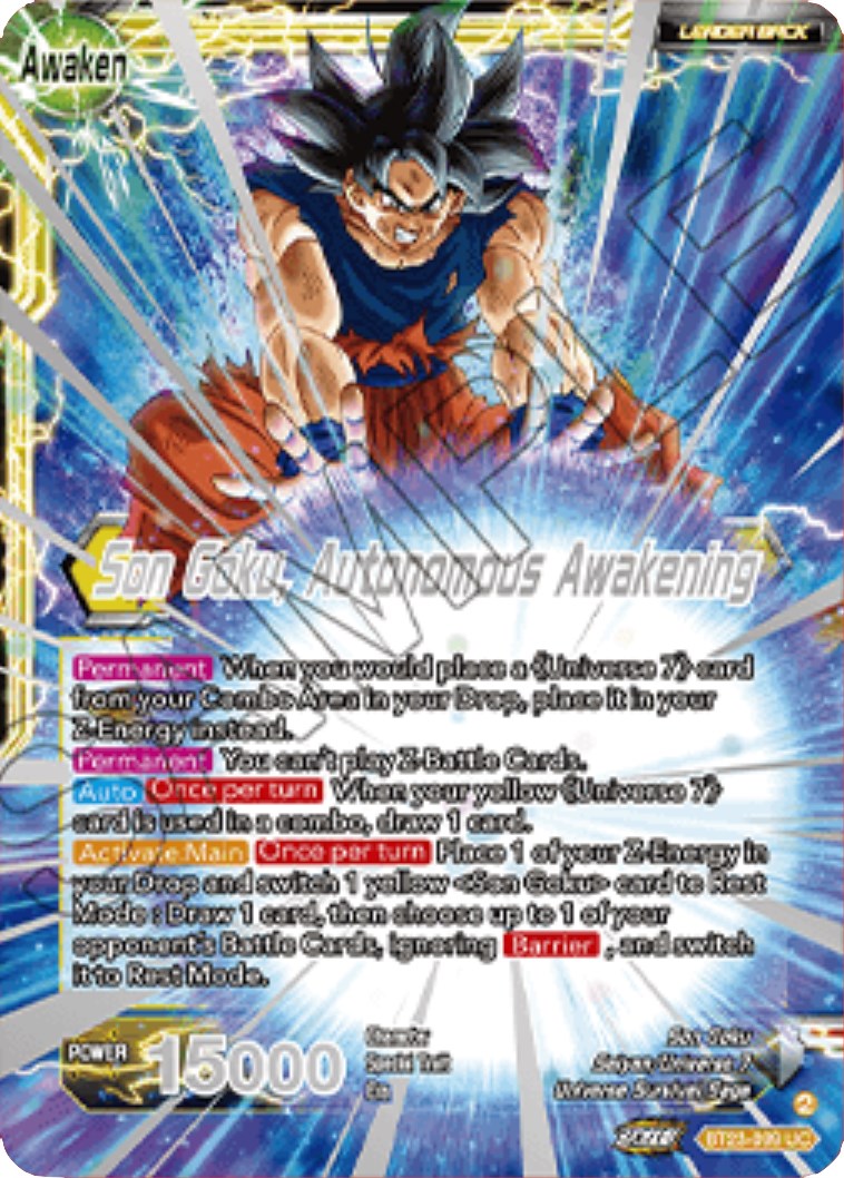 SSB Son Goku // Son Goku, Autonomous Awakening (2023 Championship Finals) (BT23-099) [Tournament Promotion Cards] | North Valley Games