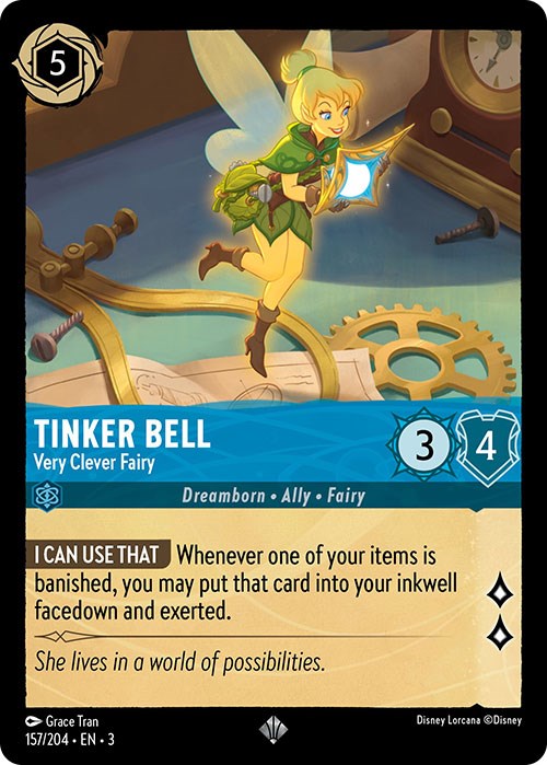 Tinker Bell - Very Clever Fairy (157/204) [Into the Inklands] | North Valley Games