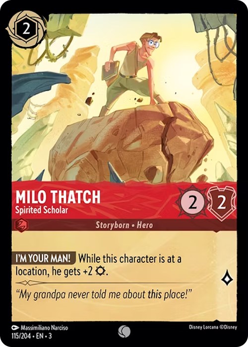 Milo Thatch - Spirited Scholar (115/204) [Into the Inklands] | North Valley Games