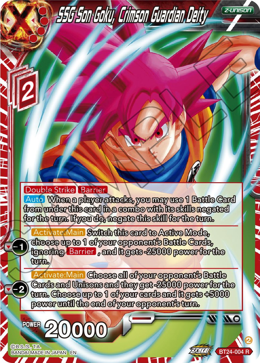SSG Son Goku, Crimson Guardian Deity (BT24-004) [Beyond Generations] | North Valley Games