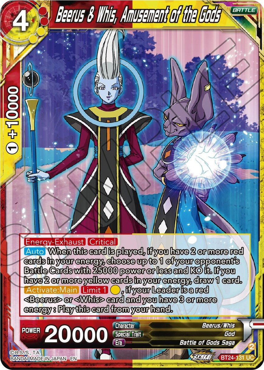 Beerus & Whis, Amusement of the Gods (BT24-131) [Beyond Generations] | North Valley Games