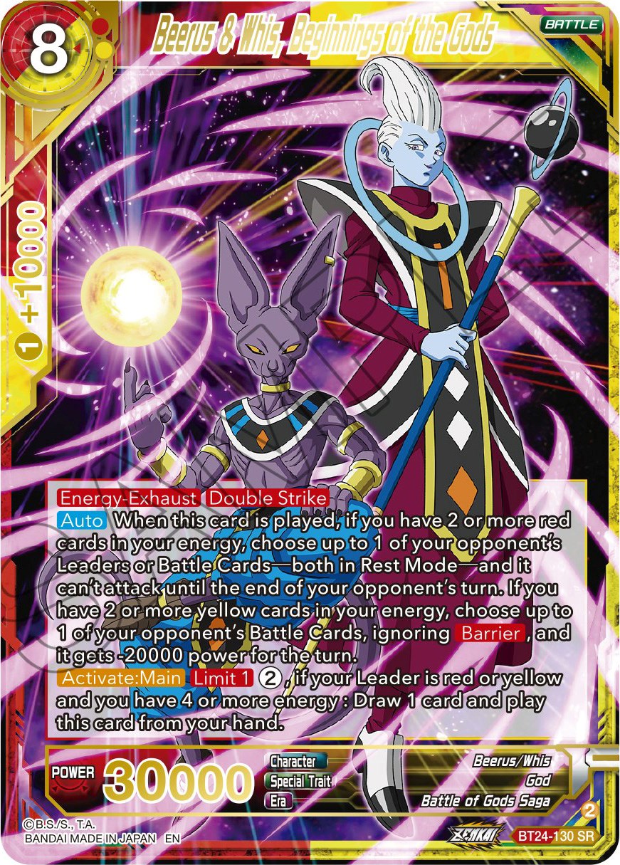 Beerus & Whis, Beginnings of Gods (BT24-130) [Beyond Generations] | North Valley Games