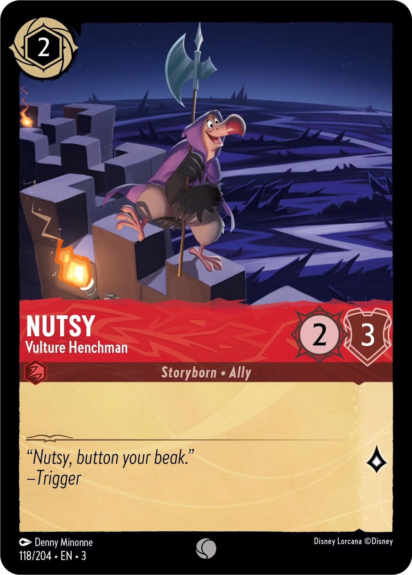 Nutsy - Vulture Henchman (118/204) [Into the Inklands] | North Valley Games