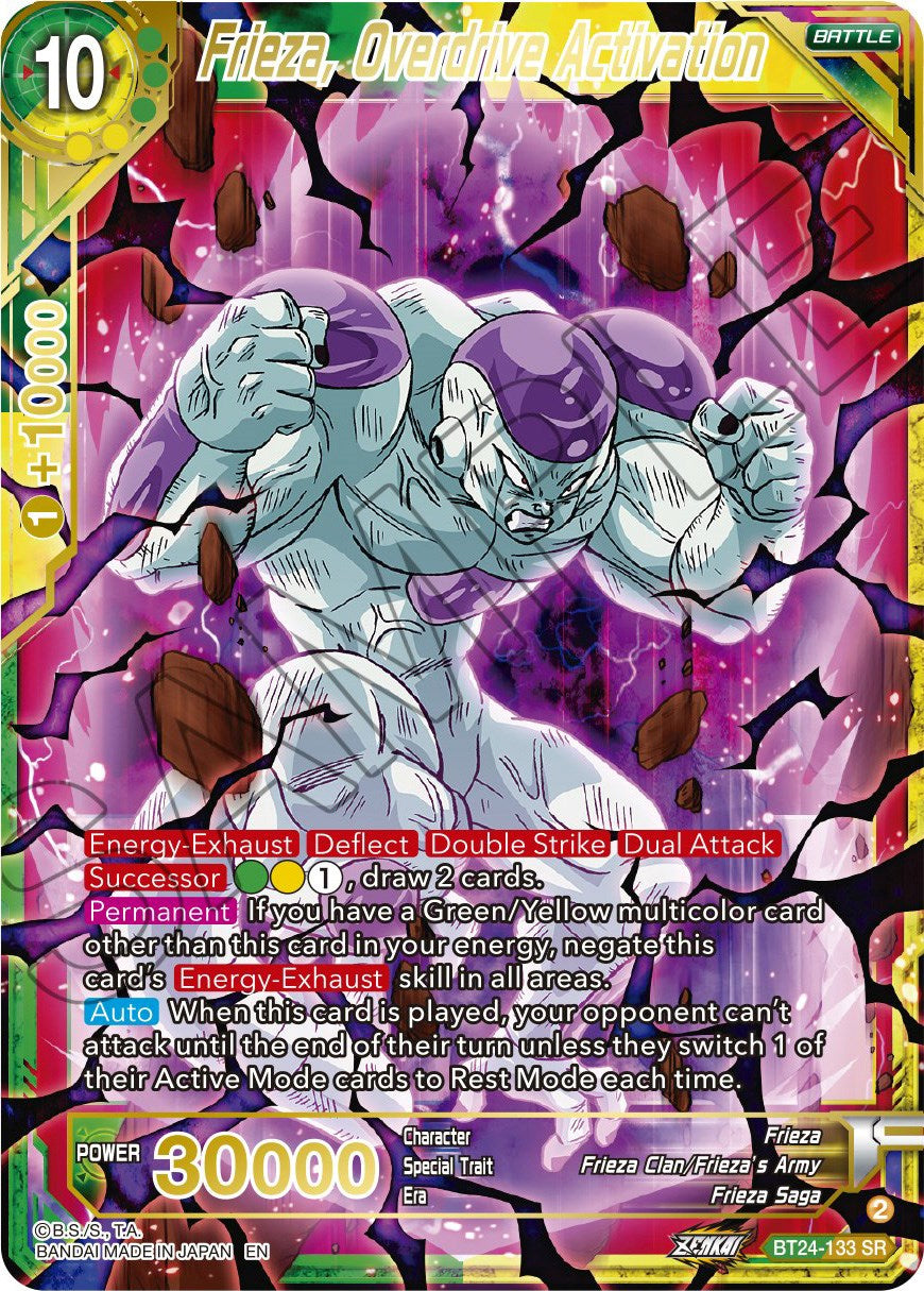 Frieza, Overdrive Activation (BT24-133) [Beyond Generations] | North Valley Games