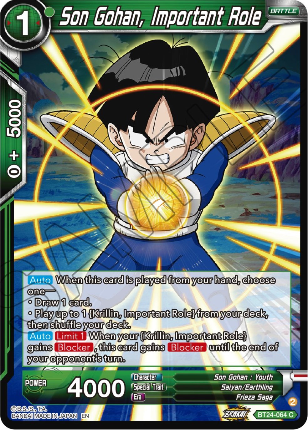 Son Gohan, Important Role (BT24-064) [Beyond Generations] | North Valley Games