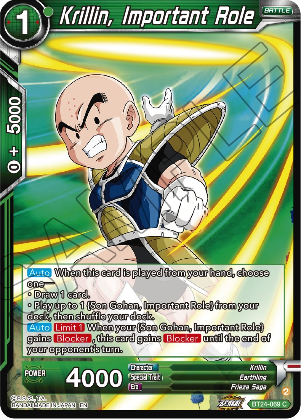 Krillin, Important Role (BT24-069) [Beyond Generations] | North Valley Games