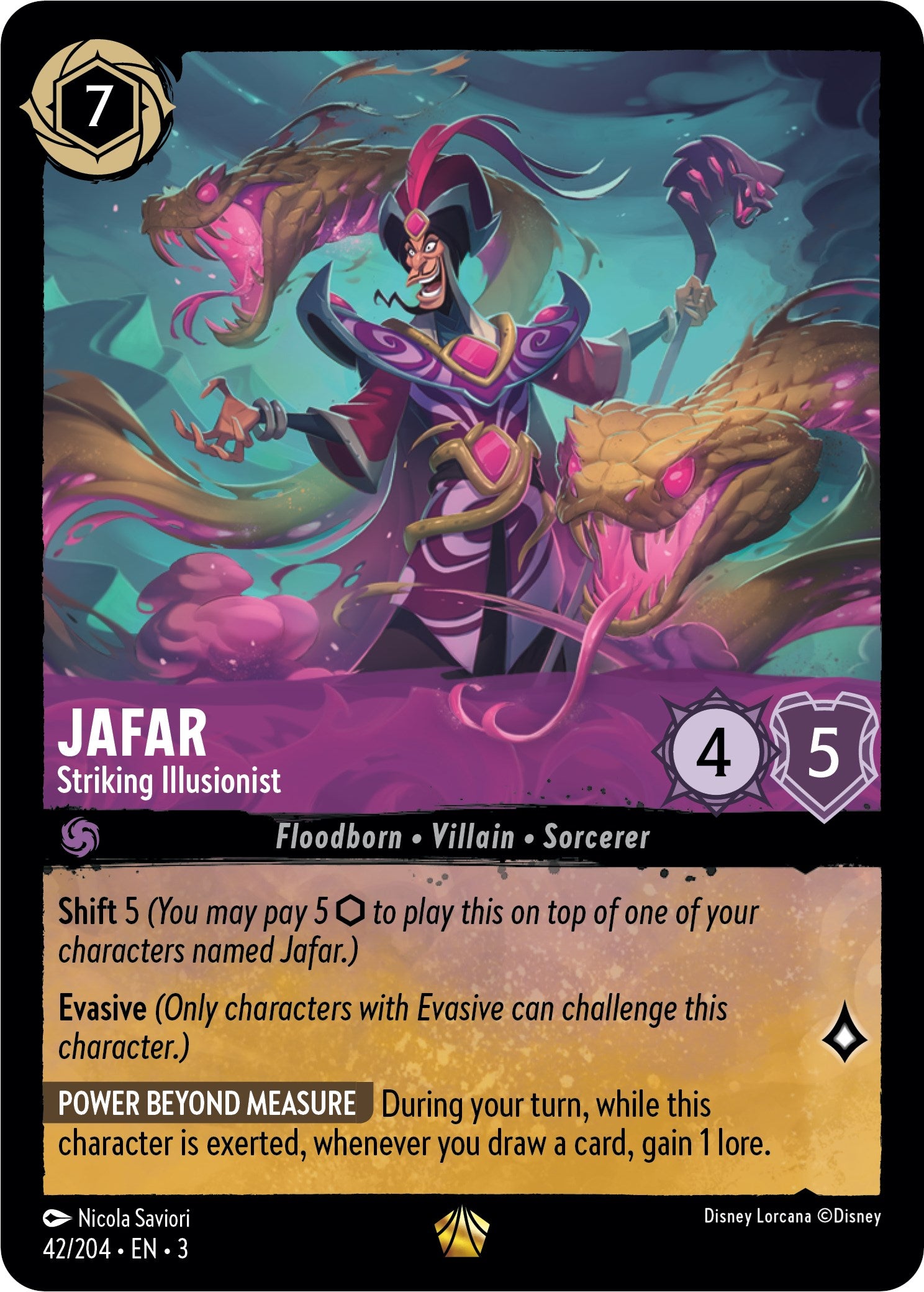 Jafar - Striking Illusionist (42/204) [Into the Inklands] | North Valley Games