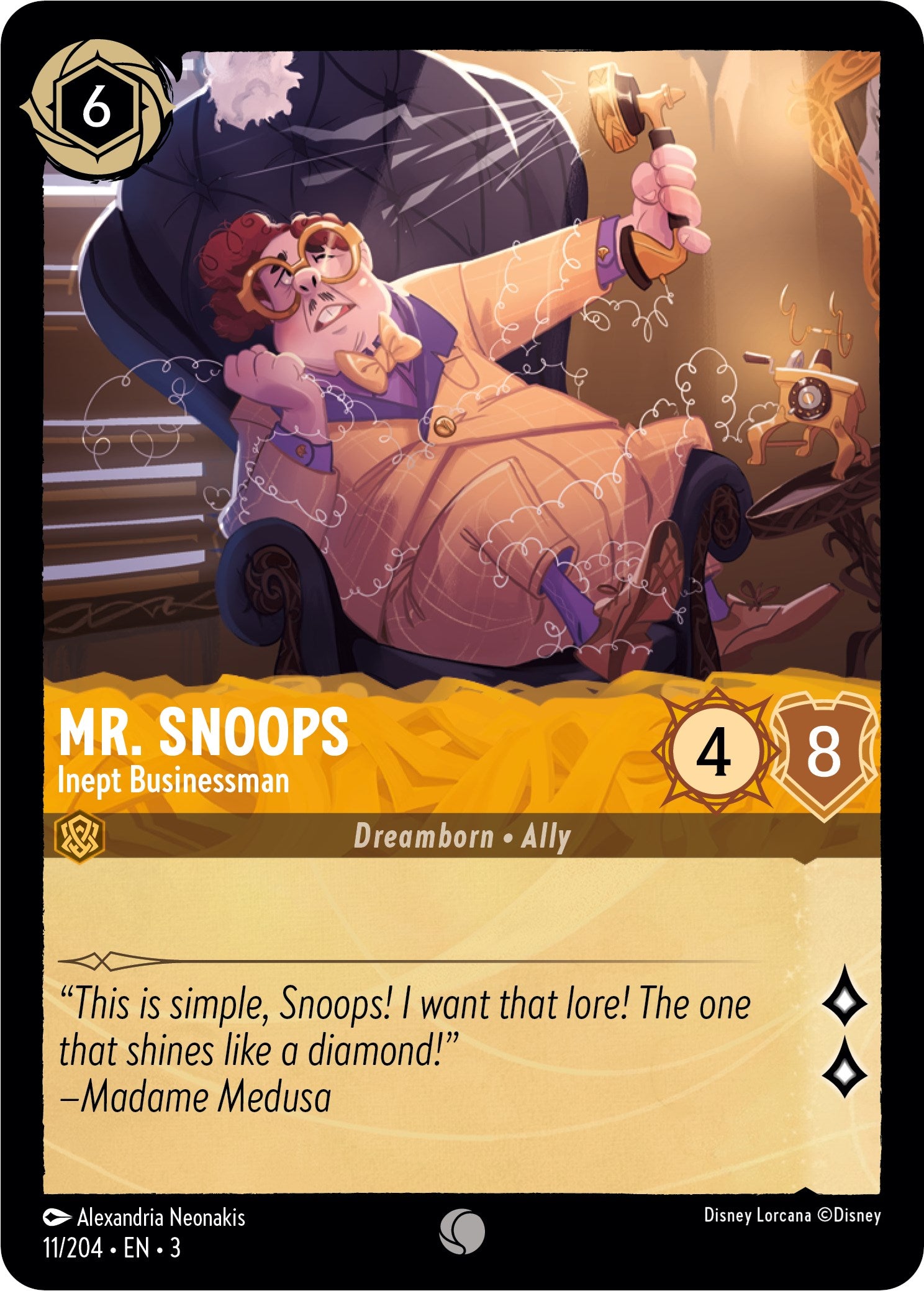 Mr. Snoops - Inept Businessman (11/204) [Into the Inklands] | North Valley Games