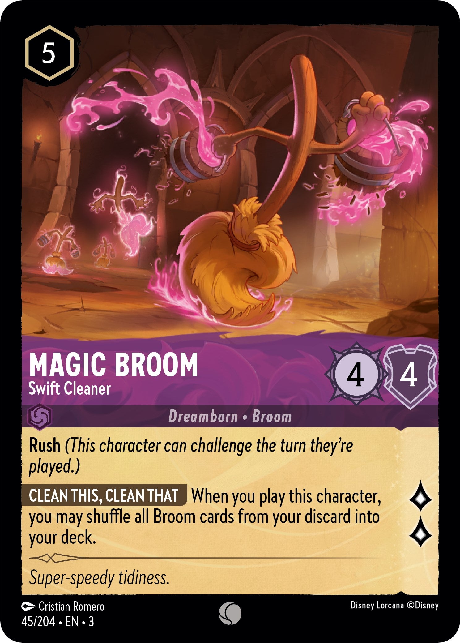 Magic Broom - Swift Cleaner (45//204) [Into the Inklands] | North Valley Games
