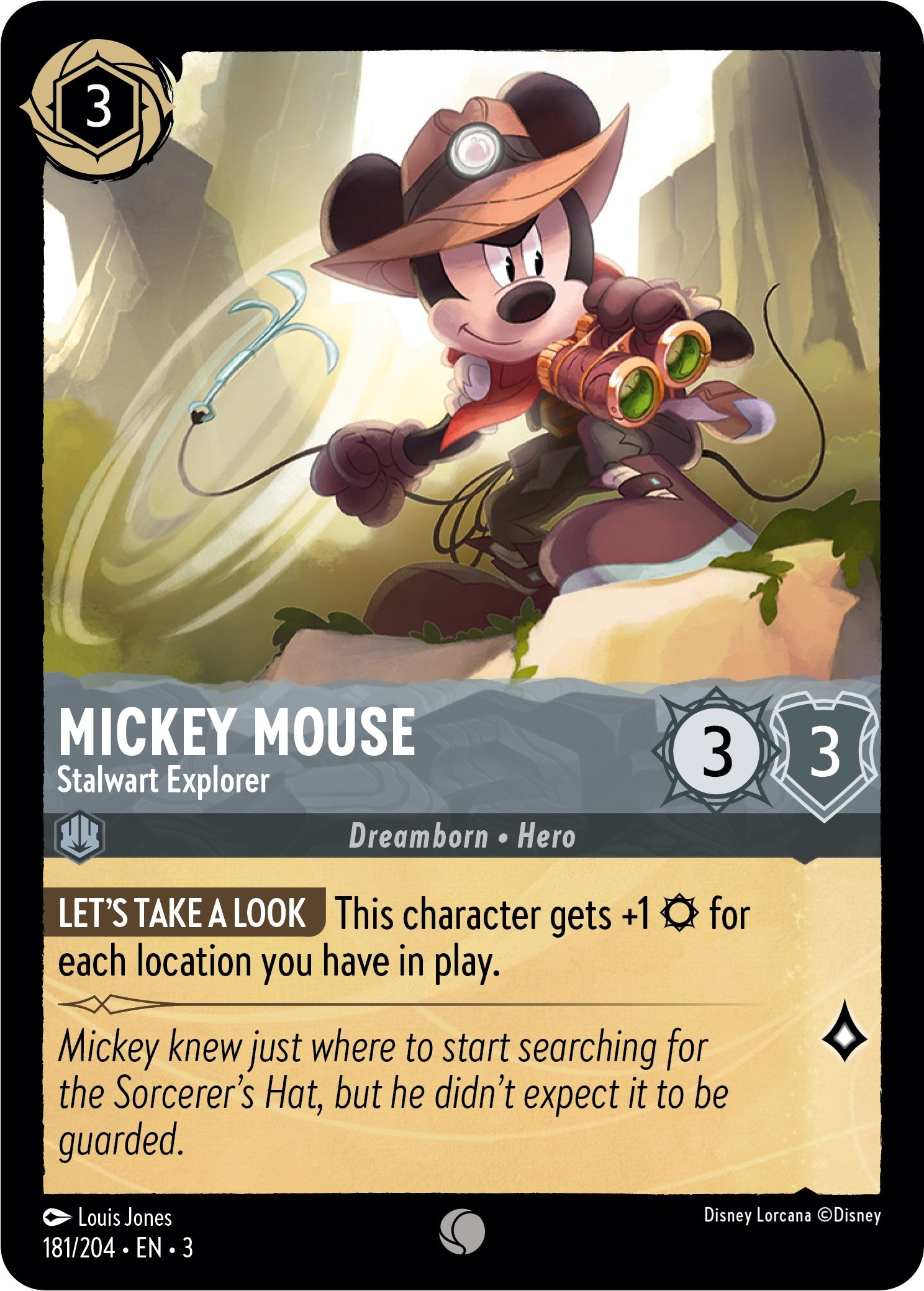 Mickey Mouse - Stalwart Explorer (181/204) [Into the Inklands] | North Valley Games