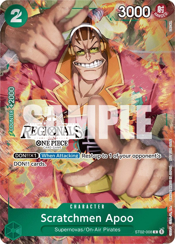 Scratchmen Apoo (Online Regional 2024) [Participant] [One Piece Promotion Cards] | North Valley Games