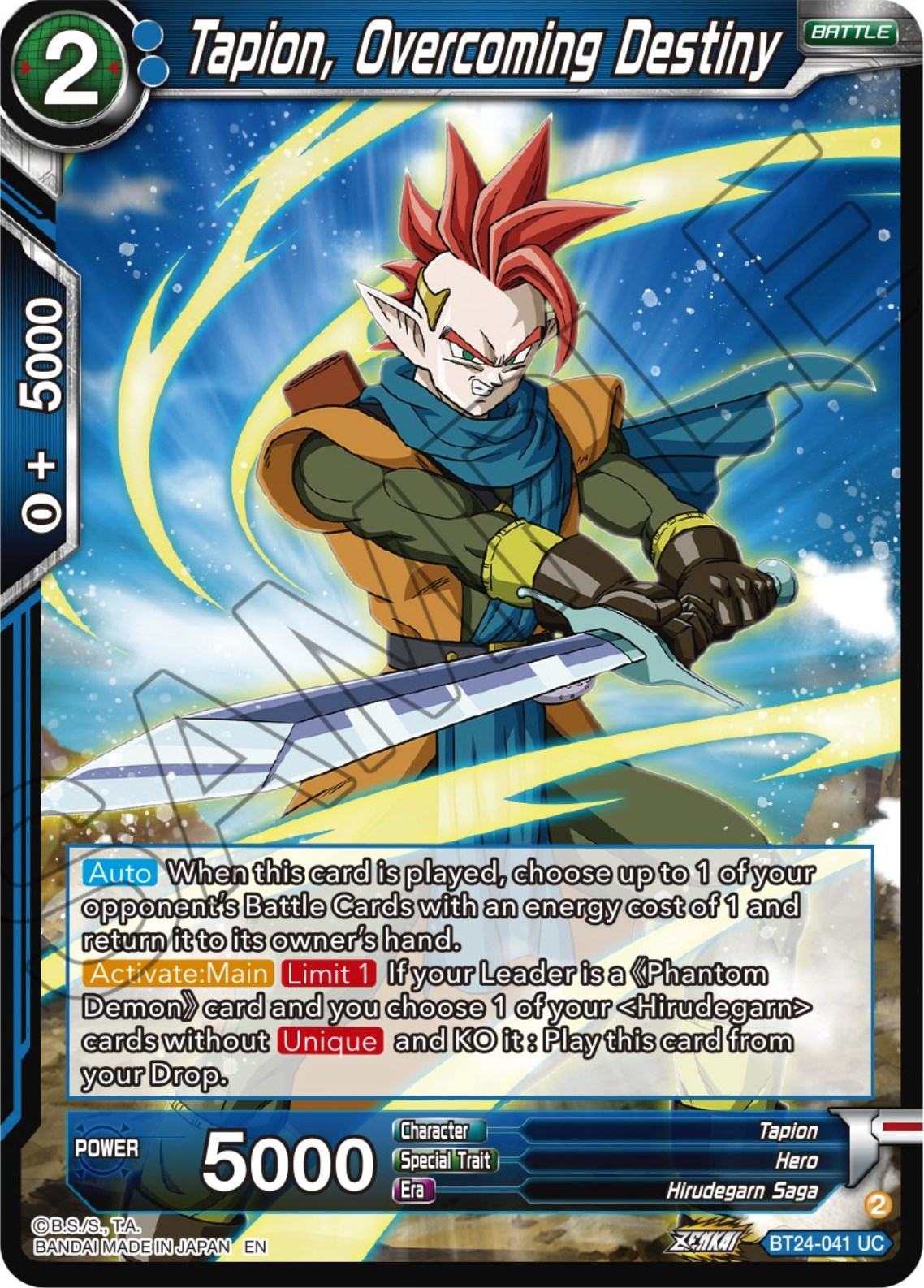Tapion, Overcoming Destiny (BT24-041) [Beyond Generations] | North Valley Games