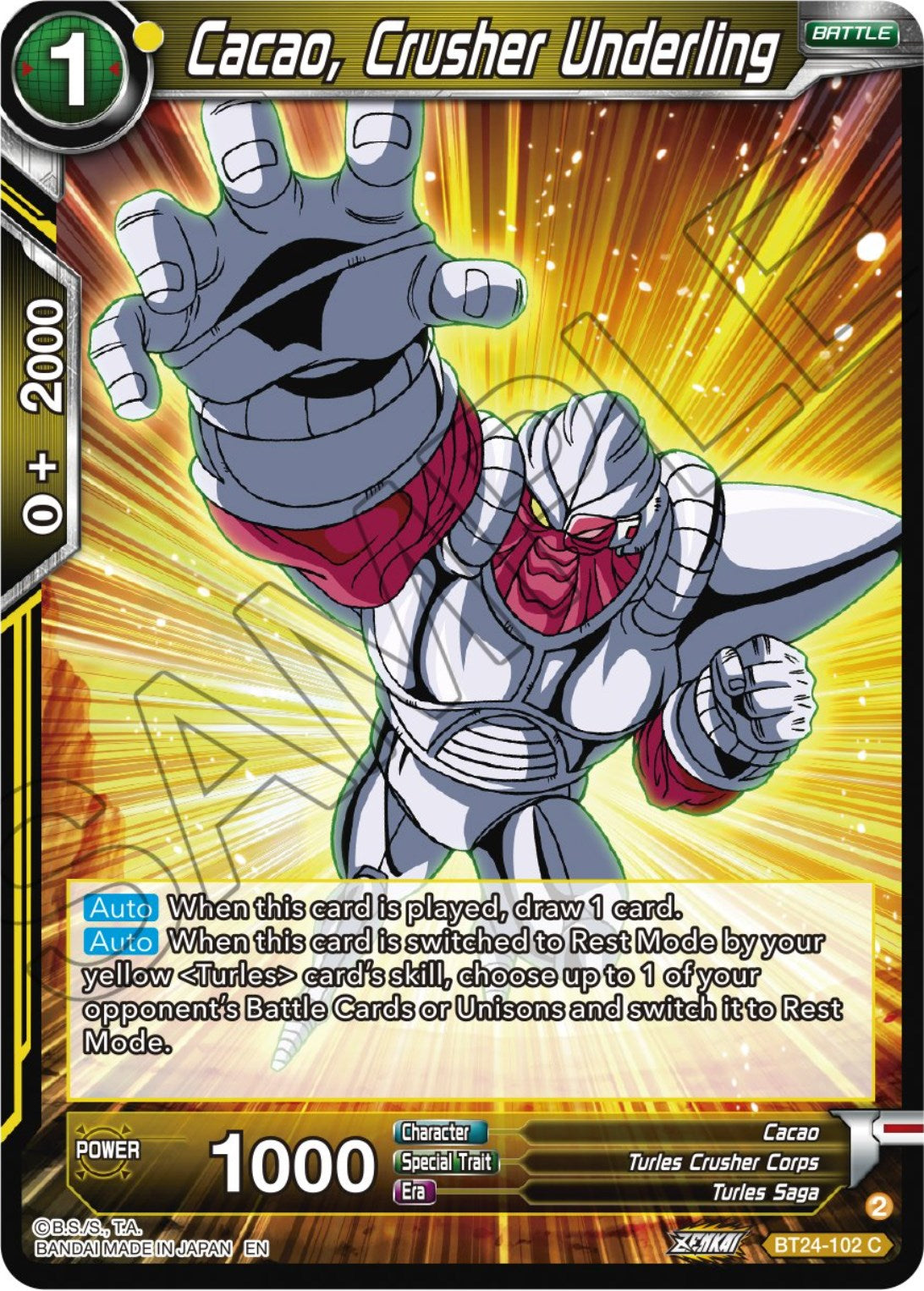 Cacao, Crusher Underling (BT24-102) [Beyond Generations] | North Valley Games