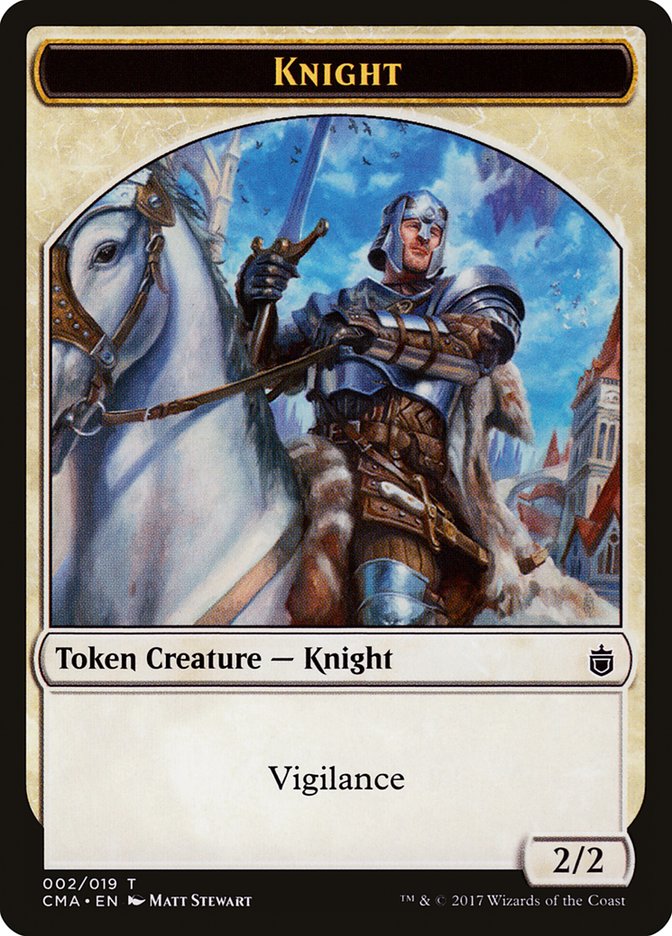 Knight Token [Commander Anthology Tokens] | North Valley Games