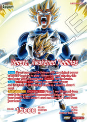 Vegeta // Vegeta, Awakened Feelings (SLR) (BT24-001) [Beyond Generations] | North Valley Games