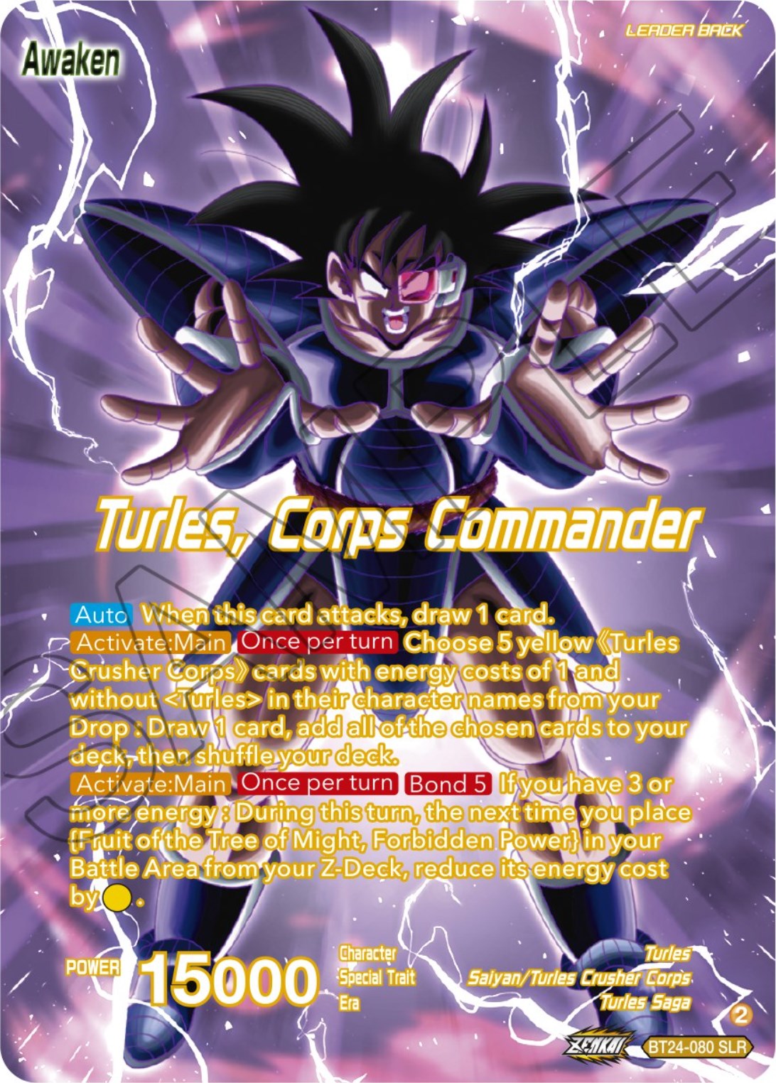 Turles // Turles, Corps Commander (SLR) (BT24-080) [Beyond Generations] | North Valley Games