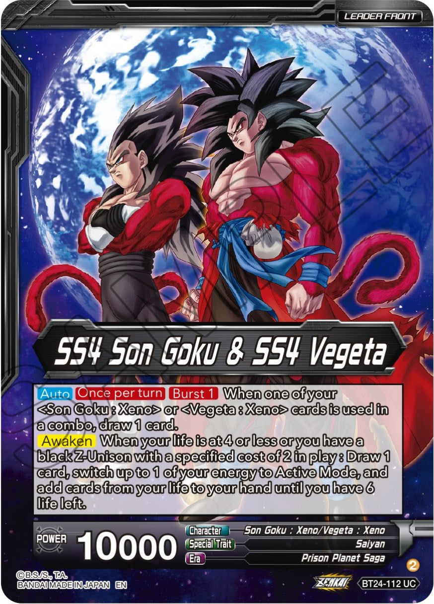 SS4 Son Goku & SS4 Vegeta // SS4 Vegito, Sparking Potara Warrior (SLR) (BT24-112) [Beyond Generations] | North Valley Games