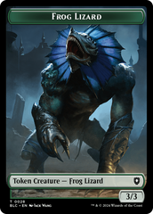 Storm Crow // Frog Lizard Double-Sided Token [Bloomburrow Commander Tokens] | North Valley Games