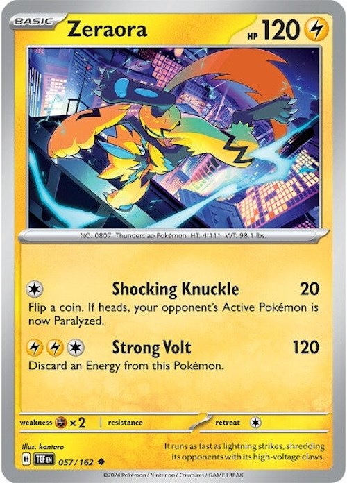 Zeraora (057/162) [Scarlet & Violet: Temporal Forces] | North Valley Games