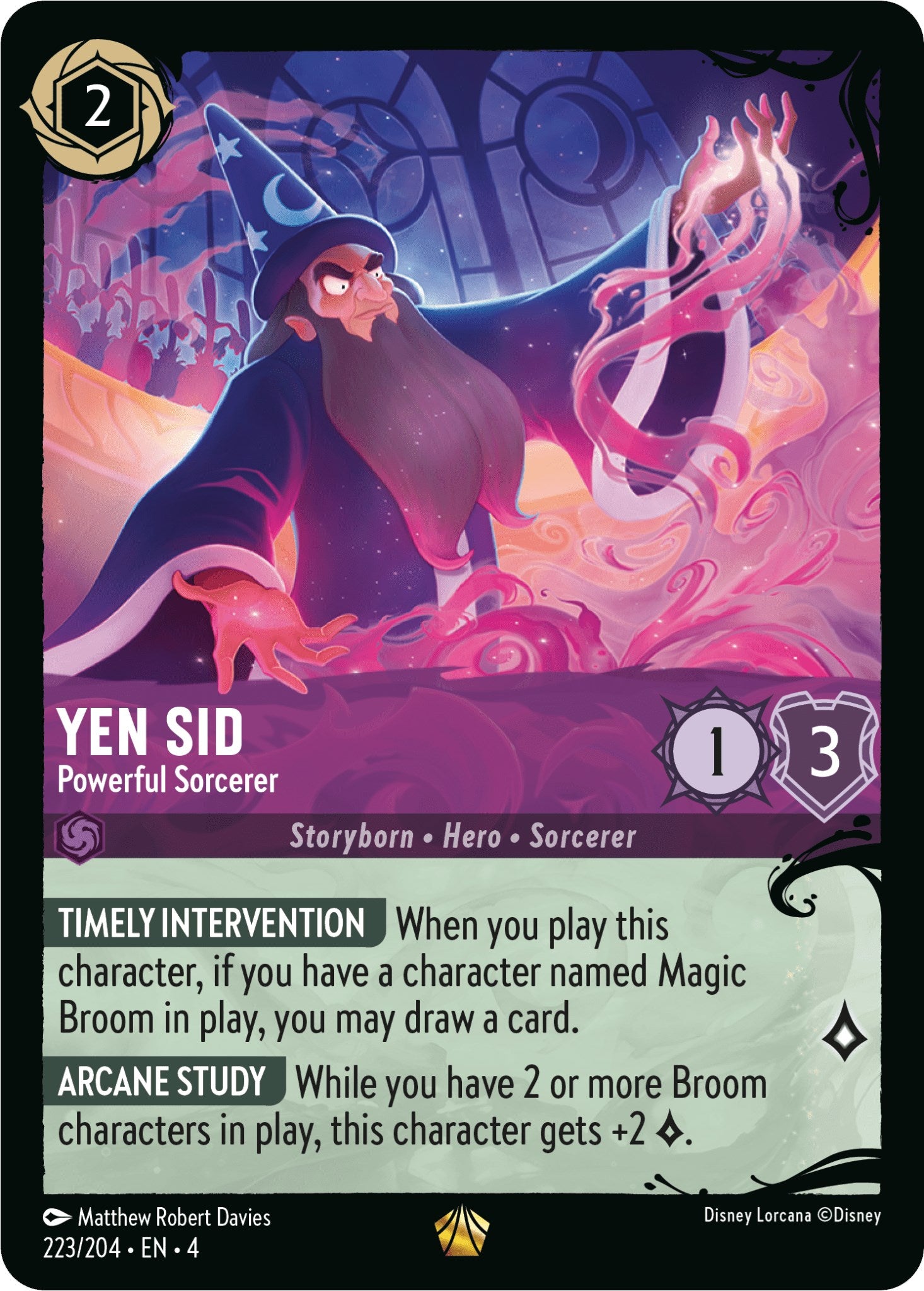 Yen Sid - Powerful Sorcerer (223/204) (223/204) [Ursula's Return] | North Valley Games