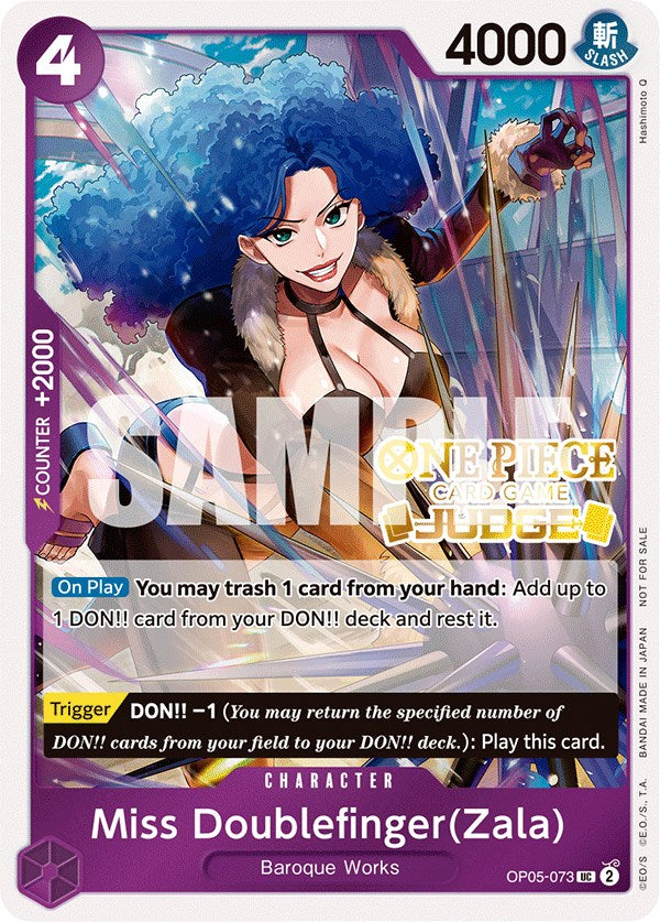 Miss Doublefinger(Zala) (Judge Pack Vol. 3) [One Piece Promotion Cards] | North Valley Games