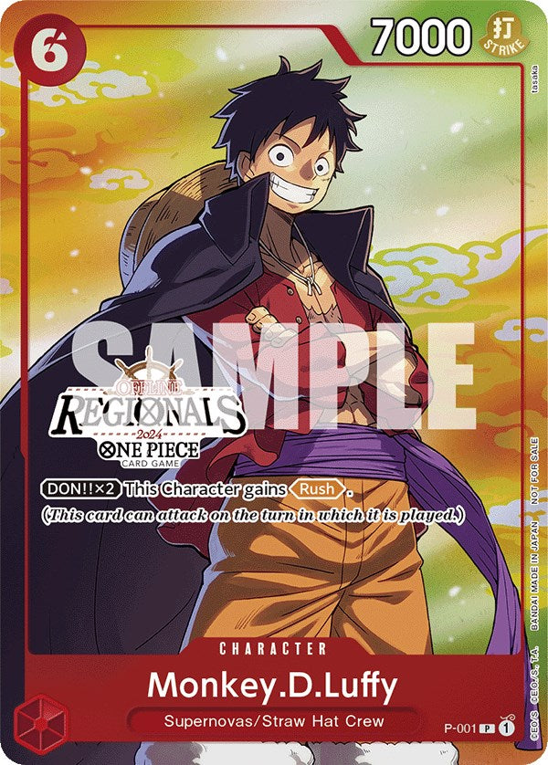 Monkey.D.Luffy (Offline Regional 2024 Vol. 2) [Participant] [One Piece Promotion Cards] | North Valley Games